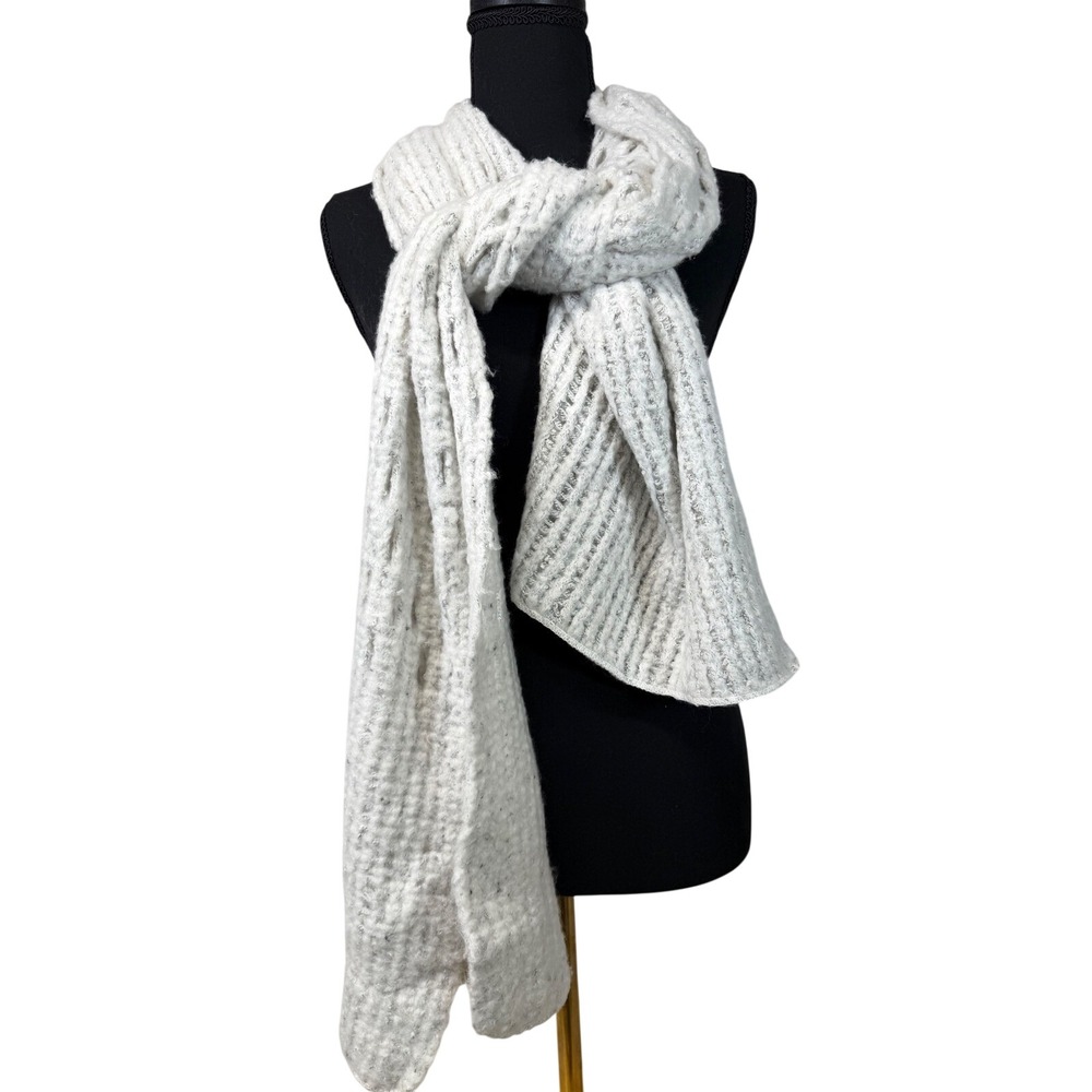Collection Eighteen Knit Scarf Cream Winter Fashion Lightweight Warm Women‎